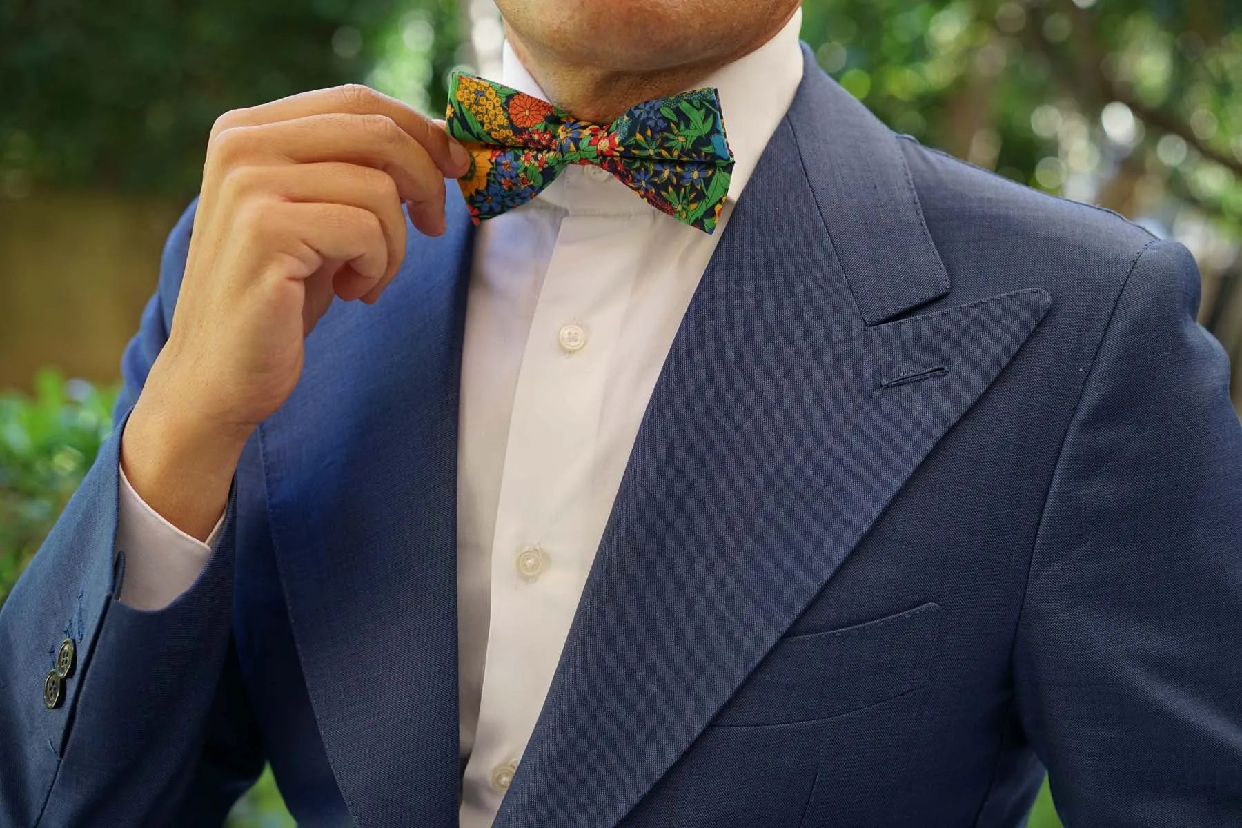 Amazonian Jungle Floral Bow Tie