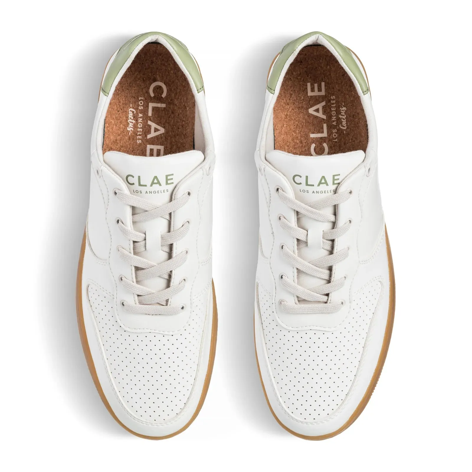 CLAE Malone Cactus White Light Gum Sneakers