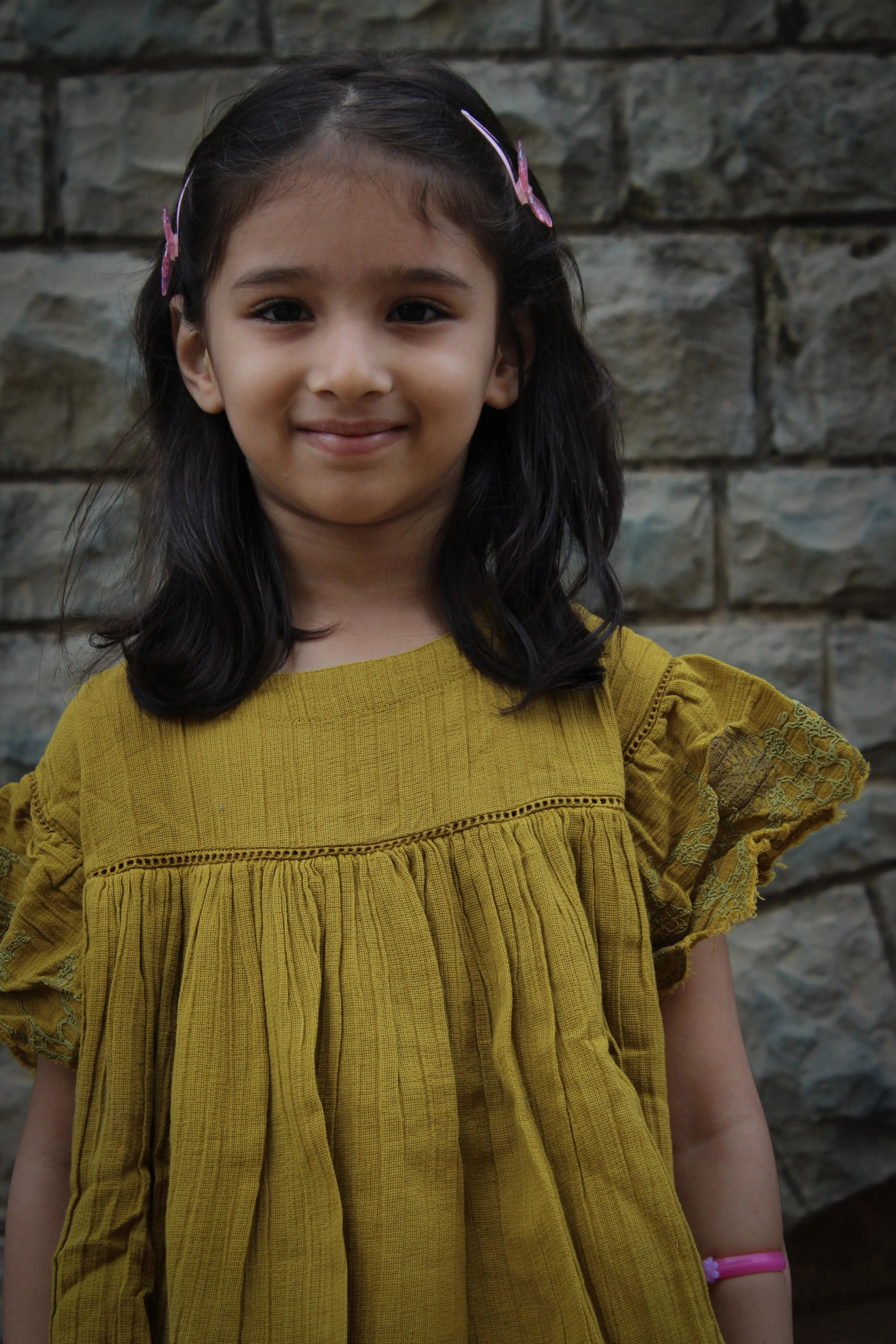 Flutter Dress | Yellow