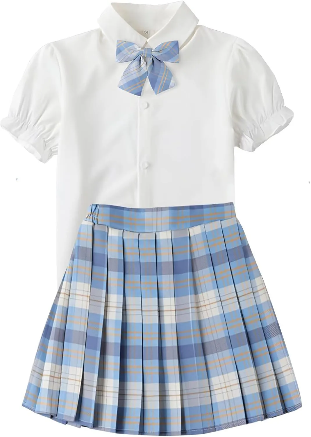 Girls' JK School Uniform Shirt   Skirt Set