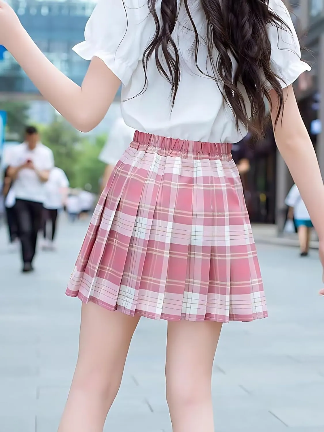 Girls' JK School Uniform Shirt   Skirt Set