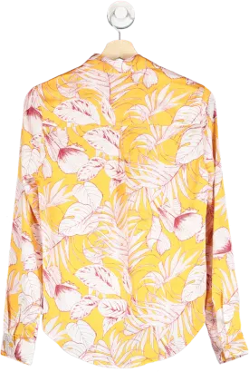 Glamorous Yellow Printed Button Front Blouse UK 8