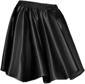 Indian Trendy Women's Basic Versatile Satin Flared Casual Mini Skater Skirt