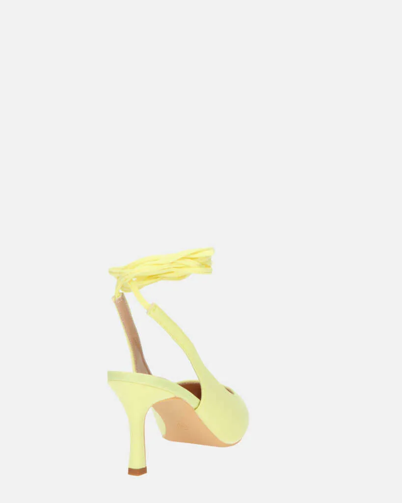 IOLE - scarpe con tacco a spillo in lycra giallo