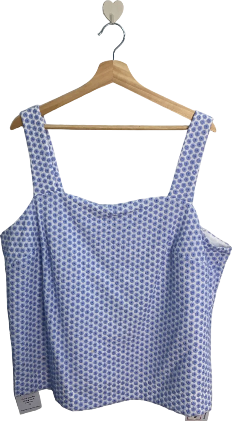 Phase Eight Blue Floral Print Top UK 18