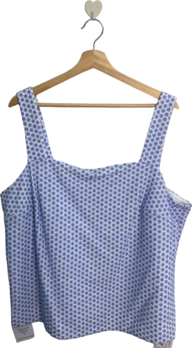 Phase Eight Blue Floral Print Top UK 18
