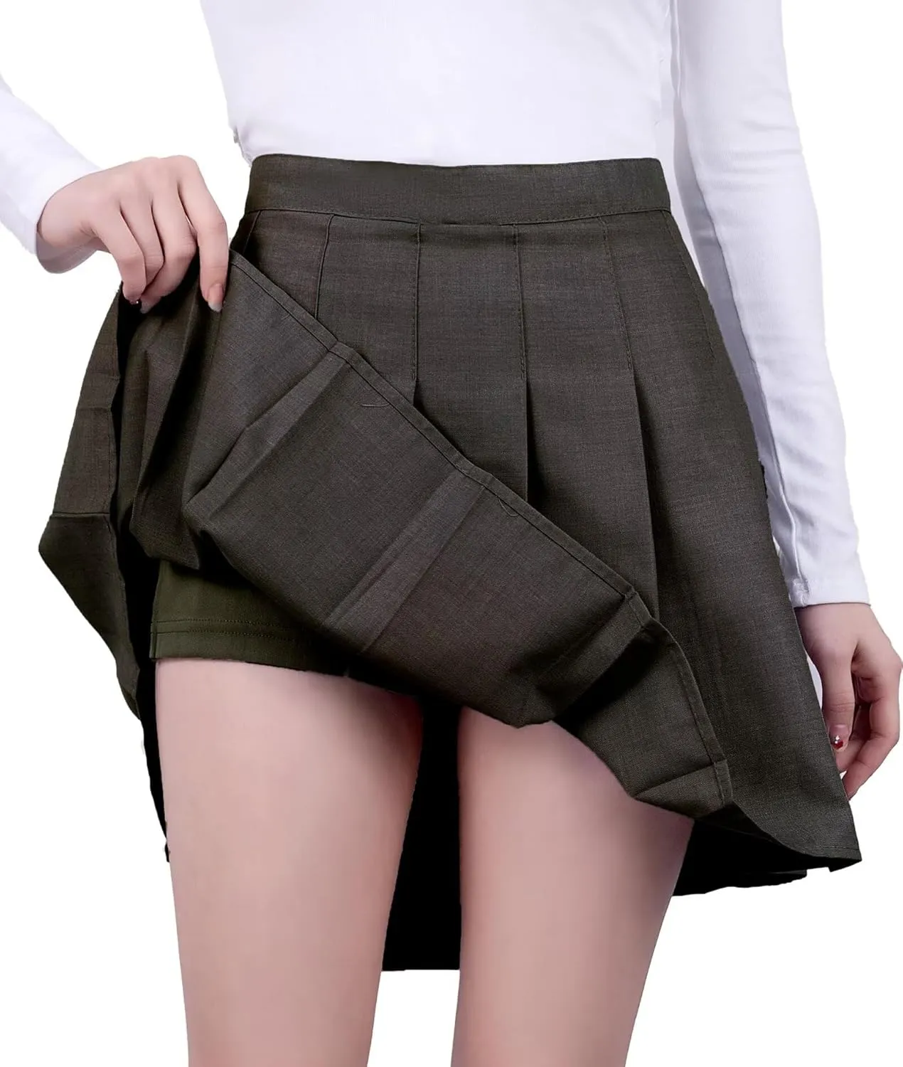 Pleated Skirts for Girls High Waisted School Uniform Skort with Undershorts Athletic Girls Tennis Skirt 2-14