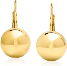 Ross-Simons Italian 18kt Gold Over Sterling Ball Drop Earrings