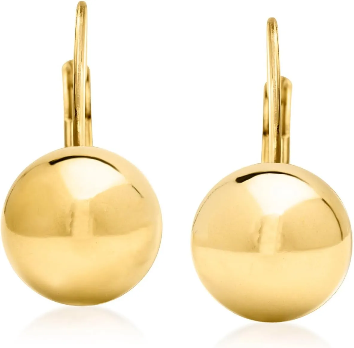Ross-Simons Italian 18kt Gold Over Sterling Ball Drop Earrings