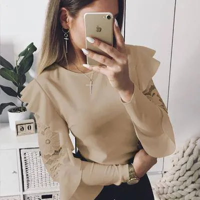 Ruffle Lace Blouse Shirt (US 4-14)
