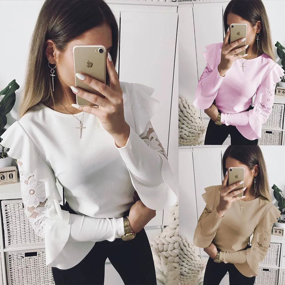 Ruffle Lace Blouse Shirt (US 4-14)
