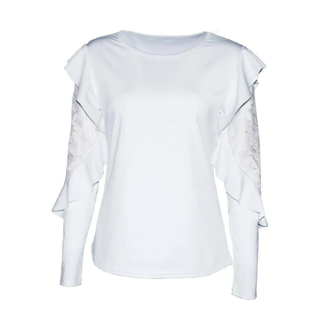 Ruffle Lace Blouse Shirt (US 4-14)