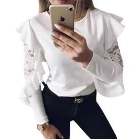 Ruffle Lace Blouse Shirt (US 4-14)