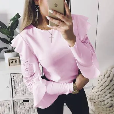 Ruffle Lace Blouse Shirt (US 4-14)
