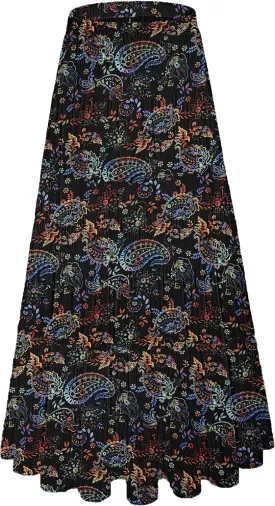 Women's Chiffon White Flowy Maxi Skirts Boho Summer Elastic Waisted Pleated A Line Long Skirt for Women 2025
